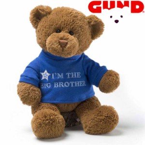 GUND ガンド ぬいぐるみ ビッグブラザー Tシャツ テディーベア テディベア くま くまの ベアー Teddy Bear ブルー 人気 ブランド ギフト 