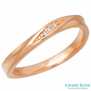 ラバーズシーン LOVERS SCENE シルバー リング 指輪 レディース ダイヤモンド 7〜21号 ピンク 刻印可能 LSR-0131DPK 送料無料