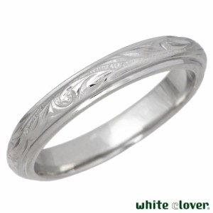 ホワイトクローバー white clover ステンレス リング 指輪 レディース ハワイアンジュエリー プルメリア スクロール 7〜21号 アレルギー