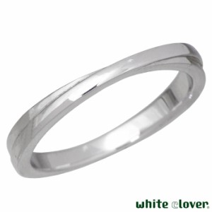 ホワイトクローバー white clover ステンレス リング 指輪 メンズ 13〜19号 アレルギーフリー サージカルステンレス316L 刻印可能 4SUR10