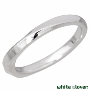 ホワイトクローバー white clover ステンレス リング 指輪 レディース 7〜19号 ひねりデザイン アレルギーフリー サージカルステンレス31