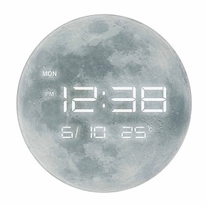 お部屋にいつも満月 デジタル LED 置掛両用時計 ルナ お月様の時計【送料無料】