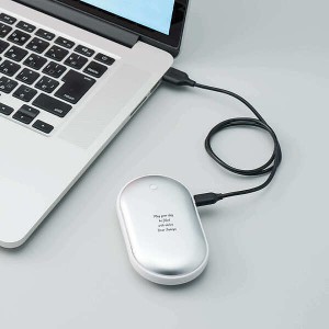 【名入れ無料】USB エコカイロ シルバー【送料無料】