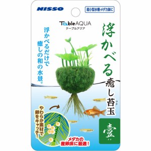 ニッソー テーブルアクア 浮かべる癒し苔玉 壹 （イチ） （水槽用アクセサリー）