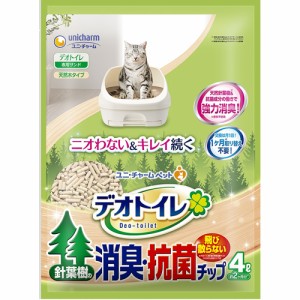 ユニ・チャーム デオトイレ 飛び散らない針葉樹の消臭・抗菌チップ （猫用トイレ砂） 4L