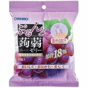 オリヒロプランデュ ぷるんと蒟蒻ゼリーパウチグレープ ６個   ×24