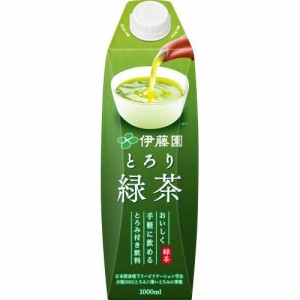 伊藤園 とろり緑茶 屋根型キャップ付き１Ｌ ×6