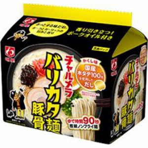 明星 チャルメラ バリカタ麺豚骨５食パック   ×6