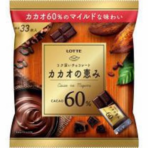 ロッテ カカオの恵み６０％シェアパック １３１ｇ  ×18