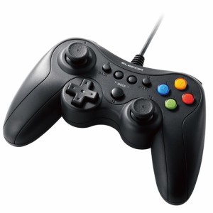 エレコム 【送料無料】JC-GP30XBK ゲームパッド PCコントローラー USB接続 Xinput Xbox系ボタン配置 FPS仕様 高耐久ボタン 軽量 ブラック