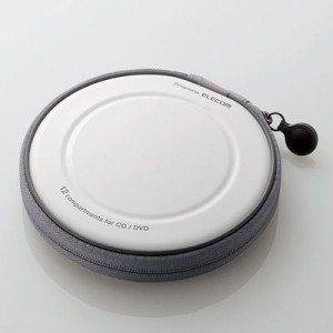 エレコム CCD-H12WH CD/DVDケース/セミハード/ファスナー付/12枚入/ホワイド (CCDH12WH)