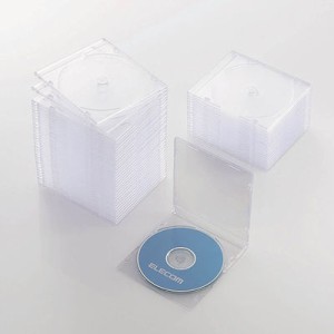 エレコム CCD-JSCS50CR CD/DVDスリムプラケース/1枚収納/50パック/クリア (CCDJSCS50CR)