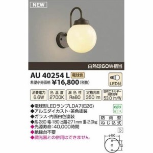 【納期目安：１週間】コイズミ 【送料無料】AU40254L LED防雨型ブラケット