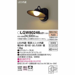 パナソニック 【送料無料】LGW80246LE1 エクステリアライト