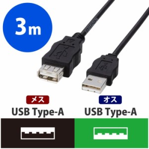 エレコム USB-ECOEA30 【メール便での発送商品】エコUSB延長ケーブル(3m) (USBECOEA30)