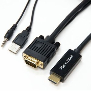 ホーリック VGHD20-030BK 【メール便での発送商品】 HORIC VGA→HDMI 変換ケーブル 2m VGA to HDMI (VGHD20030BK)