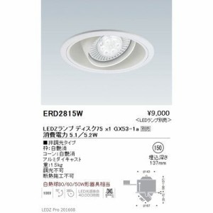 遠藤照明 ERD2815W LEDZ LAMP Disk series ユニバーサルダウンライト