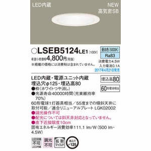 パナソニック LSEB5124LE1 ダウンライト