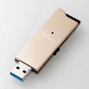 エレコム MF-DAU3016GGD 【メール便での発送】USBメモリ USB3.1(Gen1) 高速 アルミ素材 ゴールド 1年保証 (MFDAU3016GGD)