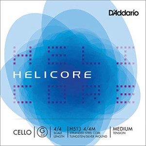 【納期目安：１週間】DADDARIO 【送料無料】0019954275082 チェロ弦 H513 4/4M Helicore Cello Strings / G-tungsten Silver 【国内正規