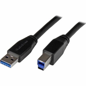 StarTech 【送料無料】USB3SAB5M USB 3.0ケーブル/5m/アクティブタイプ/5Gbps/Type-A-Type-B/オス-オス/リピートIC内蔵/タイプA-B 周辺機