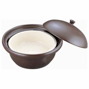 ミナミ産業 QNB2001 萬来鍋 丸型こげ茶 (蒸気二重鍋方式/大 2〜4人前用)