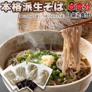 天然生活 【送料無料】SM00010294 【ゆうパケット出荷】本格派生そば8食(180g×4袋)