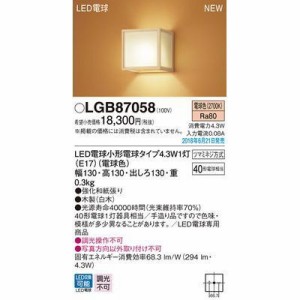 パナソニック LGB87058 LEDブラケット40形電球色