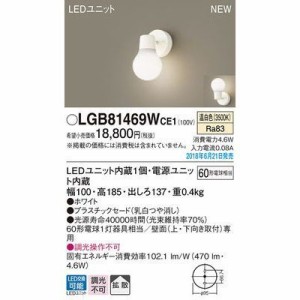 パナソニック LGB81469WCE1 LEDブラケット60形温白色