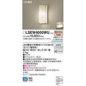 パナソニック LSEW4000WU LDA4×1ポーチライト防雨型