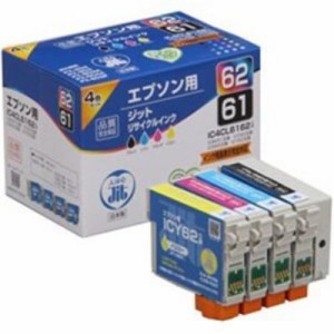 【納期目安：３週間】ジット JIT-KE61E624P-61 (エプソン IC4CL61/IC4CL62対応/リサイクルインクカートリッジ/4色セット) (JITKE61E624P6