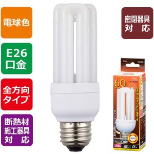 オーム電機 LDF7L-G-E26 LED電球 D形(60形相当/836lm/電球色/E26/全方向配光280°/密閉形器具対応/断熱材施工器具対応) (LDF7LGE26)