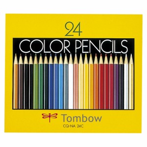 トンボ鉛筆 4901991016338 色鉛筆紙箱24色NA CQ-NA24C (1セット)