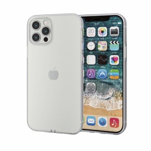 エレコム PM-A20BUCTCR iPhone12 iPhone12 Pro ケース カバー 耐衝撃 TPU マイクロドット加工 ライトニングコネクタキャップ 耐久性 弾力