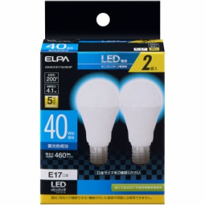 ELPA LDA4D-G-E17-G4103-2P LED電球ミニクリ形40W相当D色2個入り (LDA4DGE17G41032P)