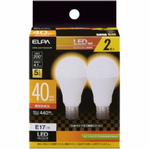 ELPA 【送料無料】LDA4L-G-E17-G4104-2P LED電球ミニクリ形40W相当L色2個入り (LDA4LGE17G41042P)