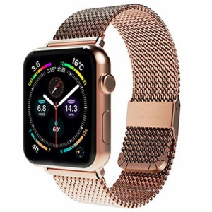 【納期目安：１週間】miak 【送料無料】SMAMA-W4244RG CLIP MESH BAND for Apple Watch 45/44/42mm ローズゴールド (SMAMAW4244RG)