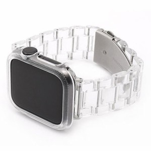 【納期目安：１週間】WEARPLANET 【送料無料】WP23104AW 保護ケース付きチェーンバンド for Apple Watch 41mm クリア