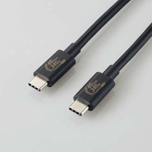 エレコム 【送料無料】USB4-CCPE10NBK USB Type-cケーブル 4.0 PD EPR対応 240W (USB-C to USB-C) 1m ブラック (USB4CCPE10NBK)