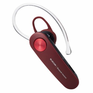 エレコム LBT-HS11RD ヘッドセット Bluetooth 5.0 片耳 ハンズフリー 通話・音楽 対応 オープンタイプ 左右耳兼用 レッド (LBTHS11RD)