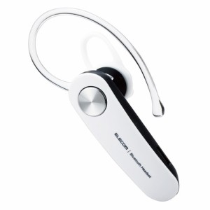 エレコム LBT-HS11WH ヘッドセット Bluetooth 5.0 片耳 ハンズフリー 通話・音楽 対応 オープンタイプ 左右耳兼用 ホワイト (LBTHS11WH)