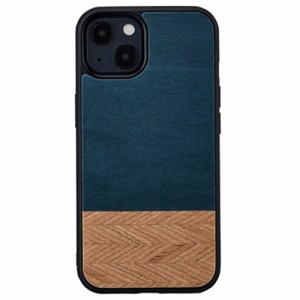 【納期目安：１週間】ikins 【送料無料】I21228i13 天然木ケース for iPhone 13 Denim