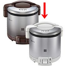 リンナイ 【送料無料】RR-050FS_A__W__13A_ こがまるガス炊飯器「0.9L(1〜5合)」グレイッシュホワイト (13A)都市ガス用 (RR050FS_A__W__1