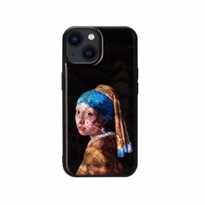 【納期目安：１週間】ikins 【送料無料】I23575i14 天然貝ケース for iPhone 14 真珠の耳飾りの少女 背面カバー型