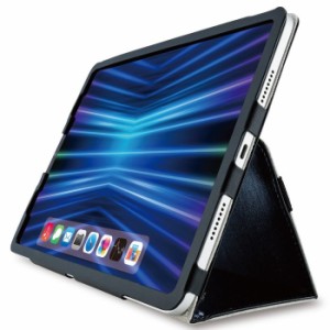 エレコム 【送料無料】TB-A22PMPLFBK iPad Pro 11インチ ケース ソフトレザー 手帳型 ベルト付フラップ 2アングル 耐衝撃 軽量 ブラック 