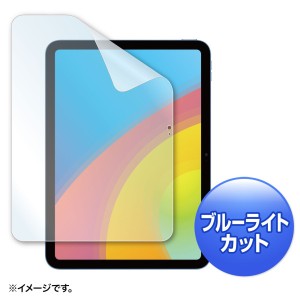 サンワサプライ LCD-IPAD22BC 第10世代iPad10.9インチ用ブルーライトカット指紋防止光沢フィルム (LCDIPAD22BC)