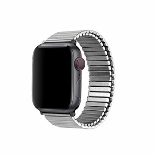 【納期目安：１週間】ティーエフセブン 【送料無料】TF21SV44L メタルストレッチバンド for Apple Watch 49/45/44/42mm Lサイズ シルバー