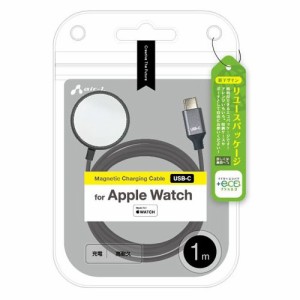 エアージェイ MUJ-CAPW1MGY apple watch充電器usb-c メタルボディ&メッシュケーブル高耐久モデル1m GY (MUJCAPW1MGY)