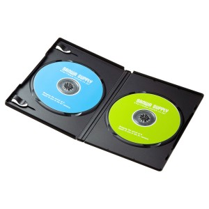 サンワサプライ DVD-TN2-10BKN DVDトールケース(2枚収納・10枚セット・ブラック) (DVDTN210BKN)