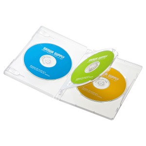 サンワサプライ DVD-TN3-10CL DVDトールケース(3枚収納・10枚セット・クリア) (DVDTN310CL)